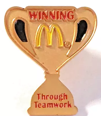 McDonald's  WINNING THROUGH TEAMWORK TROPHY Lapel Pin (071023) • $6.95