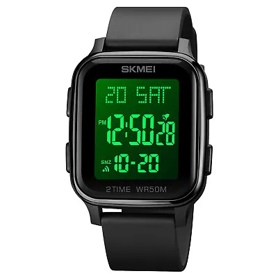 Fashion Men Sports PU Strap Swimming Waterproof Digital Watches  • £10.99