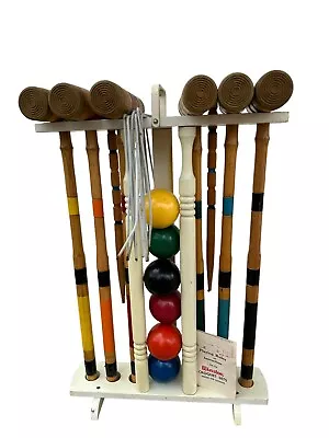Vintage Winston Croquet Set Complete 6 Player  Lawn Yard Game • $169.99