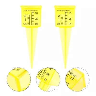 2Pcs Measuring Cup For Lawn And Garden Water Bright Yellow Rain Gauge-RO • £7.99