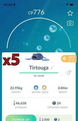 Pokemon TRADE - 5x Tirtouga Trades !! Good Chance Of Lucky And Good IVs !! • $2