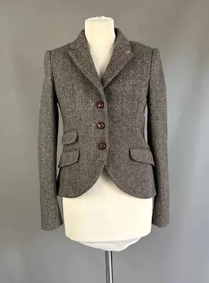 Jack Wills Tweed Wool Blend Riding Blazer UK 8 • £29