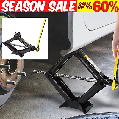 2 Ton Portable Scissor Jack Car Van Vehicles Stand Tire Wheel Lug Wrench Tool • $30.90