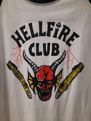 Stranger Things Hellfire Club Logo Shirt Men Size Large Long Sleeve Multi Color  • $15