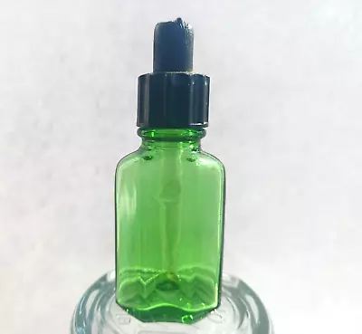 1930s Pennsylvania Glass Co. Green Emerald Medicinal Bottle Stopper Dropper • $11.99