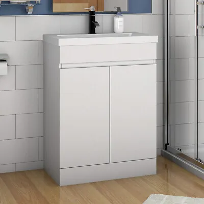 £149.99 • Buy Floor Standing Bathroom Vanity Unit With Two Doors White Or Grey 500mm / 600mm
