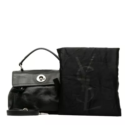 Saint Laurent #25 Muse Toe Handbag Shoulder Bag 2WAY 283761 Black Leather • $564.69