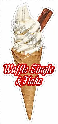 Soft Ice Cream Single & Flake Waffle Sticker Decal Cut • £2.99