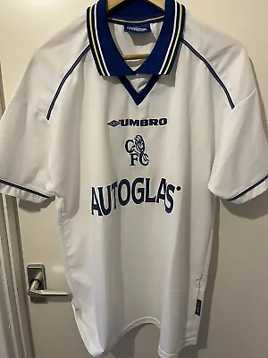 Chelsea 1998-2000 Away Football Shirt Short Sleeves L • £40