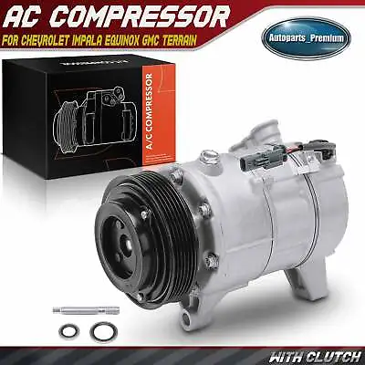 AC Compressor With Clutch For Chevrolet Impala Equinox GMC Terrain XTS LaCrosse • $164.99