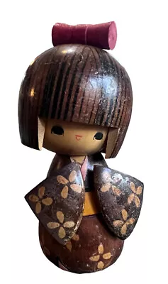 Vintage Kokeshi By Tomio Ishida 5 Inch Japanese Wooden Doll • $9.99