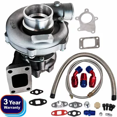 T04E T3/T4 A/R.63 400+HP External Wastegate STAGE III Turbocharger+Oil Line Kit • $250