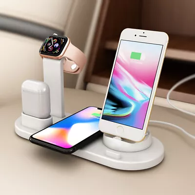 3in1 Qi Wireless Charger Fast Charging Dock Stand For Airpods Apple Watch IPhone • $17.98