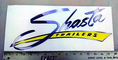 Vintage Shasta Large Yellow Camper Trailer RV Sticker Decal 15 X6.5  • $32.49