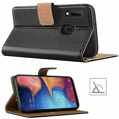 Luxury REAL LEATHER WALLET STAND CASE FOR SAMSUNG GALAXY A14/A20/A30/A40/A70/A53 • £5.19