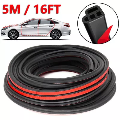 5M/16FT Double Layer Seal Strip Car Door Trunk Weather Strip Edge Moulding-Parts • $13.73