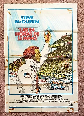 Vintage Original LE MANS - STEVE McQUEEN Movie Poster Auto Racing Film Art 1sh • $235