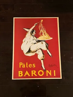 Pates Baroni Vintage Food Poster Size 18X24 • $6