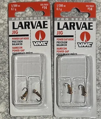 2 Packs VMC Pro Series Larvae Ice Fishing Jig Mayfly 1/200 OZ • $9.99