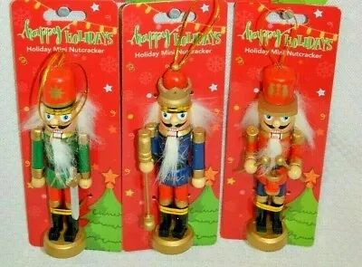 U PICK Ornament Mini NUTCRACKER Happy HOLIDAYS Sword DRUM Baton 5  Tall COLLECT • $5.98