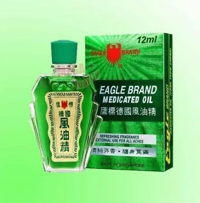 Eagle Brand Medicated Oil Pain Relief Dau Xanh Con O Vietnamese Inhaler 12ml • £9.41