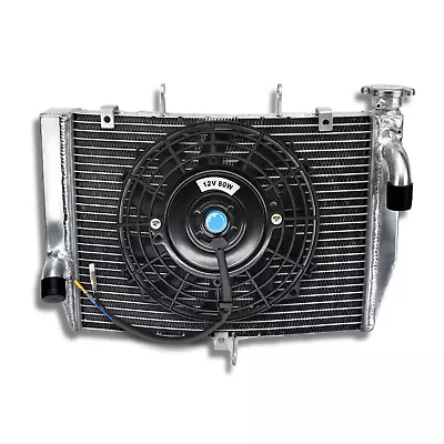 Aluminum Motorcycle Radiator + FAN For 2007 2008 Kawasaki Ninja ZX-6R ZX6R 07 08 • $185