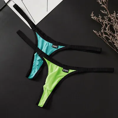 Mens G-String Thong Bulge Pouch Panties Micro Bikini T-back Underwear Briefs  • $3.30