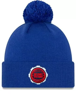 New Era Detroit Pistons Nba City Edition Blue Beanie Hat Winter Knit Adults  • £25