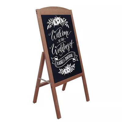 Large Outdoor Double Side Sidewalk Wooden A Frame Chalkboard Magnetic Sign Board • $25.92