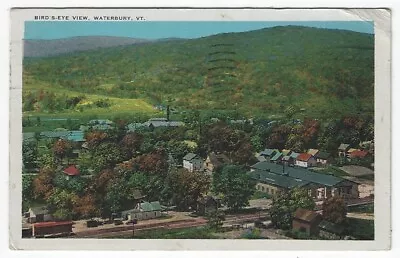 Waterbury Vermont Vintage Postcard Birds-eye View 1937 • $2