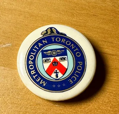 Vintage Metropolitan Toronto Police Department Celluloid Pinback Button - 1.25  • $5.99