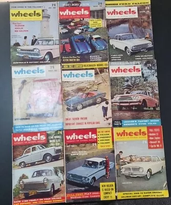 Lot Of 9 Vintage 1960s Car Magazines - Wheels 1960/61/62 • $55