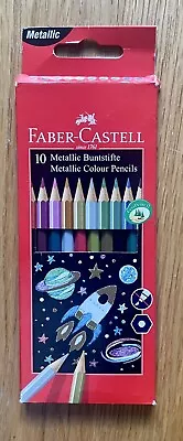 Faber Castell Metallic Colouring Pencils - Box Of 10 • £5