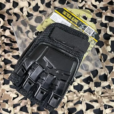 $11.95 • Buy New Valken V-Tac Half Finger Plastic Back Paintball Gloves - Black