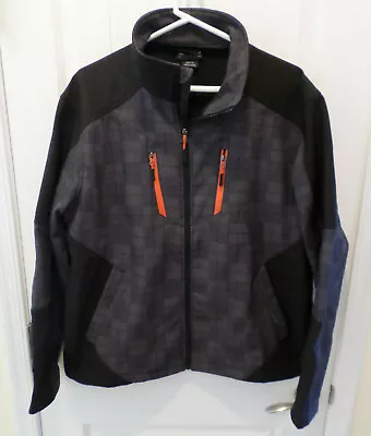 SNOZU Performance Black/Gray Soft Shell Fleece Lined Snowboard Jacket. Men's XL • $21.21