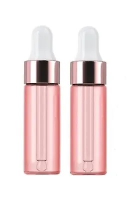 £2.45 • Buy 5ml PINK Glass PIPETTE Bottle Ear Eye Drops Aromatherapy Dropper ROSE GOLD UK