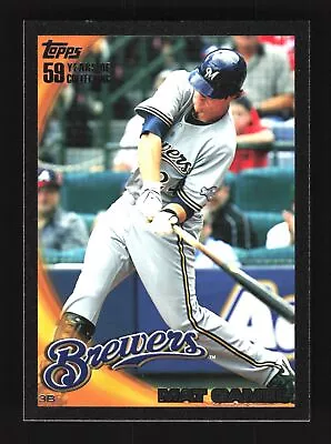 Mat Gamel Milwaukee Brewers 2010 Topps #151 Black  Ser. # /59 • $19.99