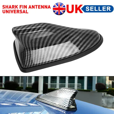 1x Carbon Fiber Car Shark Fin Aerial Antenna Roof AM/FM Radio Signal For BMW F30 • £12.69