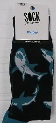 Men's Sock It To Me Novelty Crew Socks  Shark Attack  One Size  • $4.52