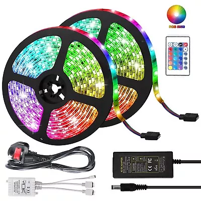 5050 Rgb Led Strip Lights Colour Changing Tape Under Cabinet Kitchen Lighting • £13.49