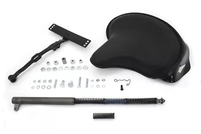 HARLEY Black Leather Deluxe Solo Seat Kit Fits 1965-1980 FL • $824.70