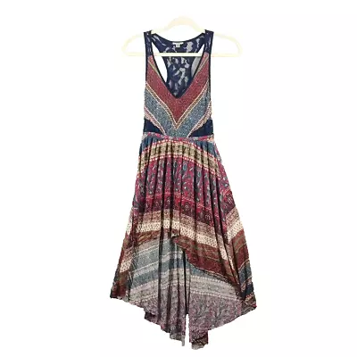 ECOTE Floral Tank Dress Hi-Low Size XS(0-2) Knit Women Pullover Casual • $24.50