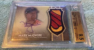 Mark McGwire 2017 Topps Dynasty Gold Autograph BGS 9.5 GEM MINT Prime Patch #3/5 • $899.99