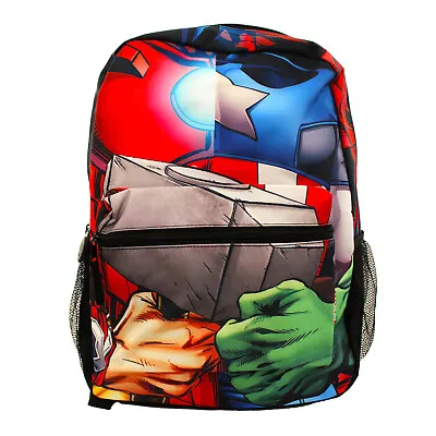 Adults Boys Marvel Avengers Large Roxy Backpack Rucksack Side Bottle Holders • £11.99