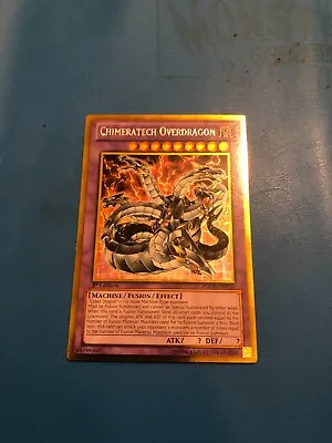 YUGIOH Gold Rare Chimeratech Overdragon PGLD-EN056 1st Edition • £1.90