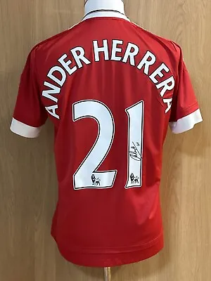 Ander Herrera Signed Man Utd Authentic Home Shirt COA Video Proof • £144