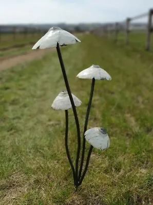 Metal Mushroom Garden Ornament Sculpture Art - Handmade Recycled Metal Mushroom • £39.95