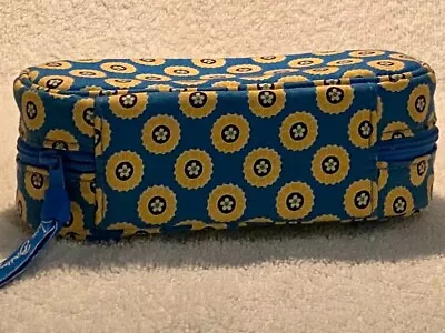 Vera Bradley Eyeglass Case Riviera Pattern Blue Soft Zip Around 2008 • $15