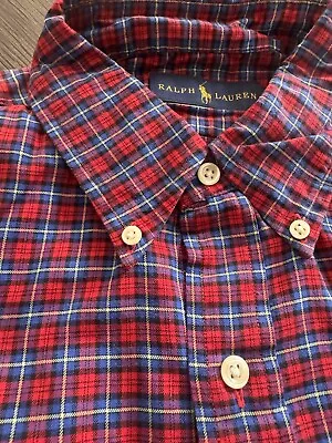 Men’s Ralph Lauren Red Blue Check Cotton Shirt. New. Small. • £7