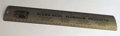 Vintage ALUMA-KOOL Aluminum Products Advertising 12  Ruler Los Angeles CA USA • $34.99